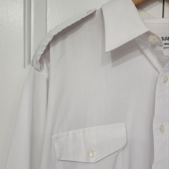 The Aviator by Van Heusen white shirt 18 1/2. 34/35 - Picture 9 of 13
